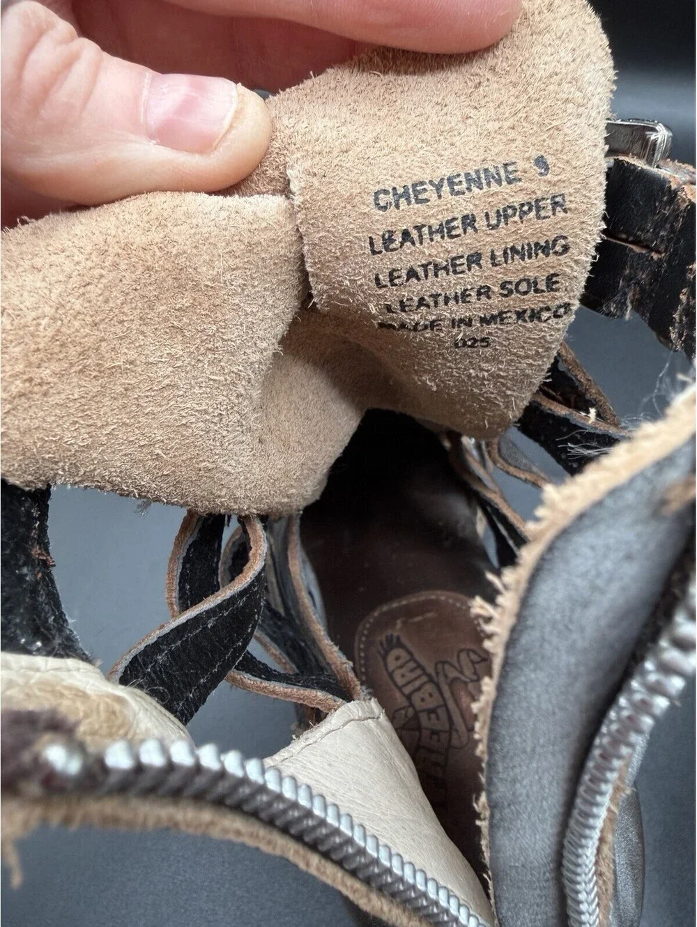 Freebird Steven Cheyenne Boots 9 Grey Leather Lace Up Distressed Studs Boho